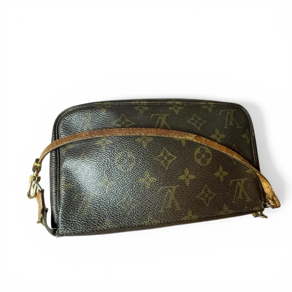 Louis Vuitton Pochette Accessoires Monogram Shoulder Bag Mini Brown Canvas